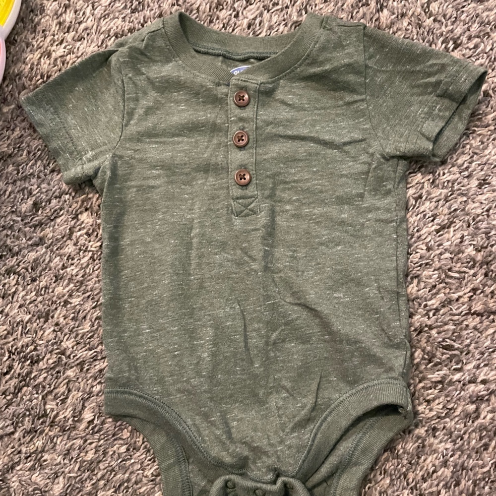 Old Navy Henley onesies 3-6 months